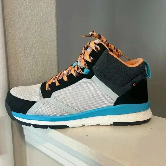 Bogs Sandstone Low CT Sneaker Womens 9.5 Gray Orange Lace Up Ankle Boots Shoes - Picture 4 of 10